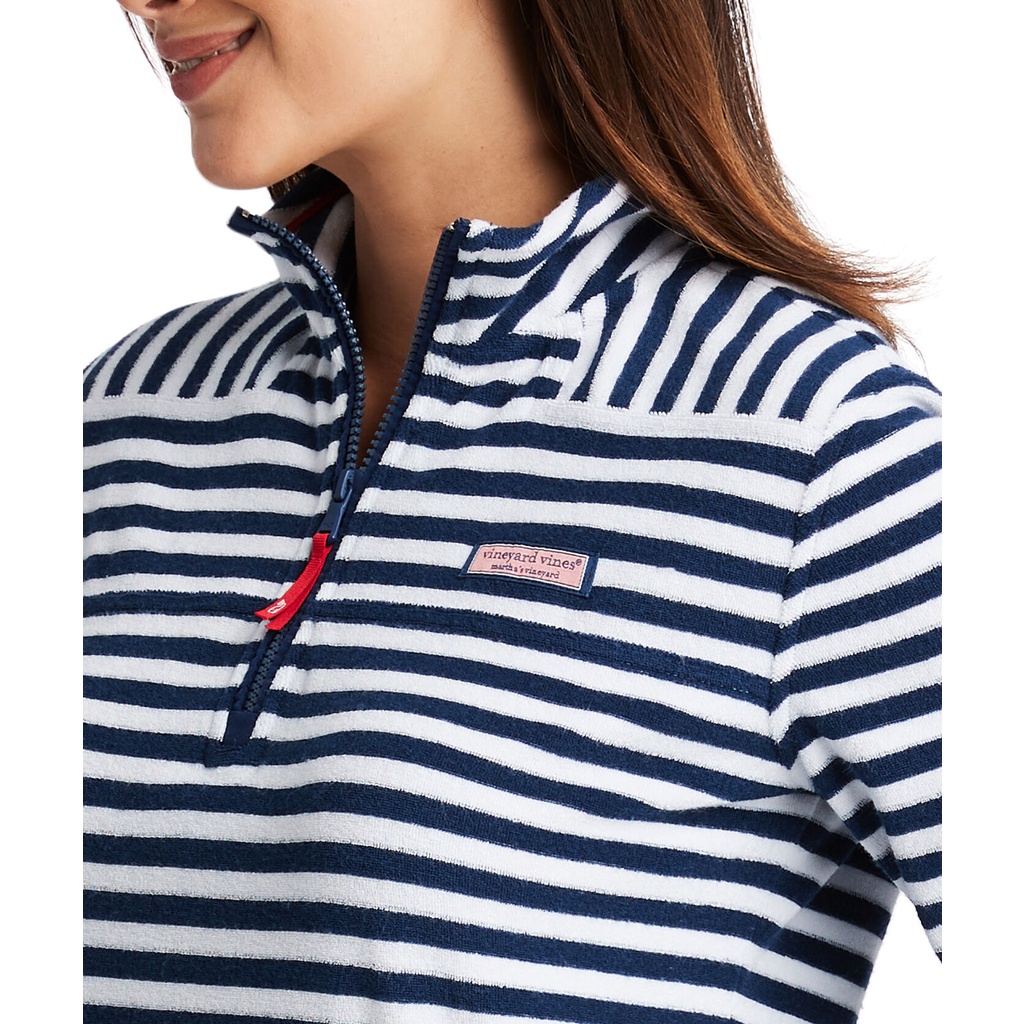 Áo khoác nữ cổ trụ Vineyard Vines logo Cá voi chính hãng xuất dư