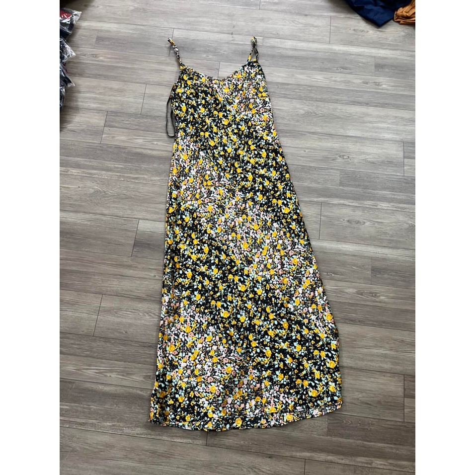 Váy 2 dây hoa vàng BCBG - hàng dư xịn của hãng