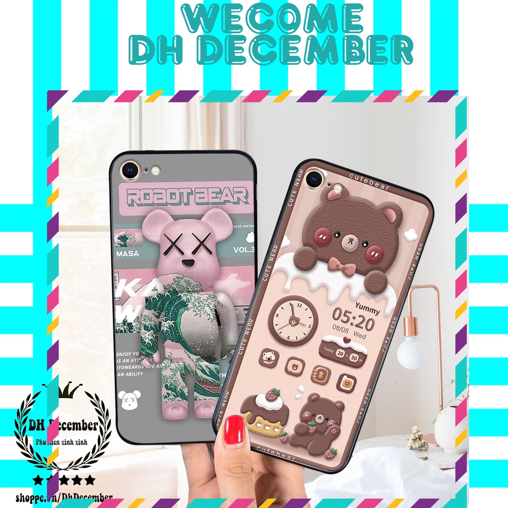 Ốp lưng IPhone 6 / 6S / 6 PLUS in hình 3D GẤU HỒNG-GẤU BE3R -XINH XẺO CỰC ĐẸP