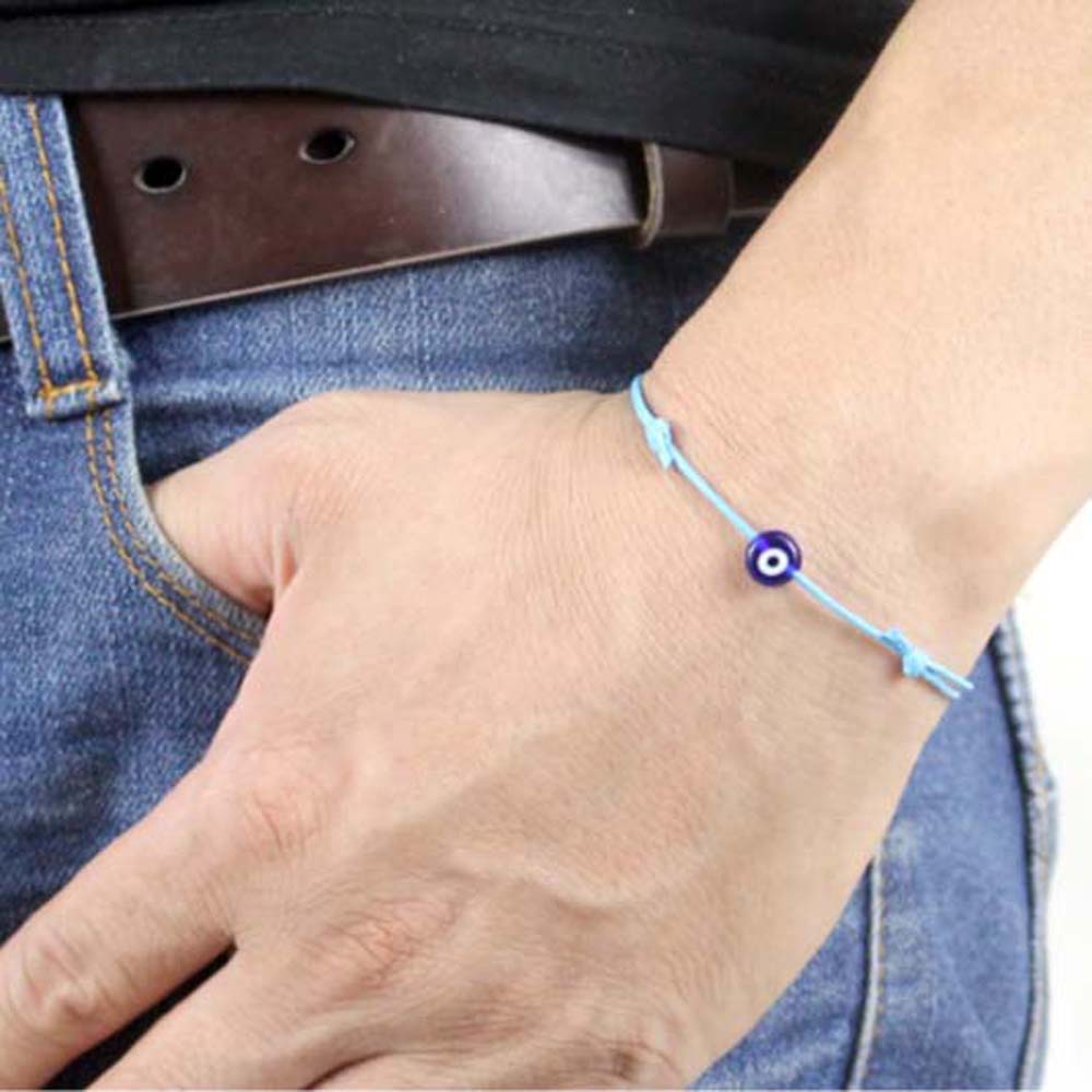 Vòng Tay Dây Bện Mặt Kim Loại Hình Mắt Quỷ Cá Tính