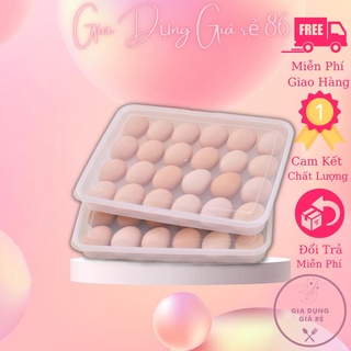 Hộp đựng trứng 24 quả có nắp đậy nhựa việt nhật khay bảo quản trứng không bị vỡ chắc chắn