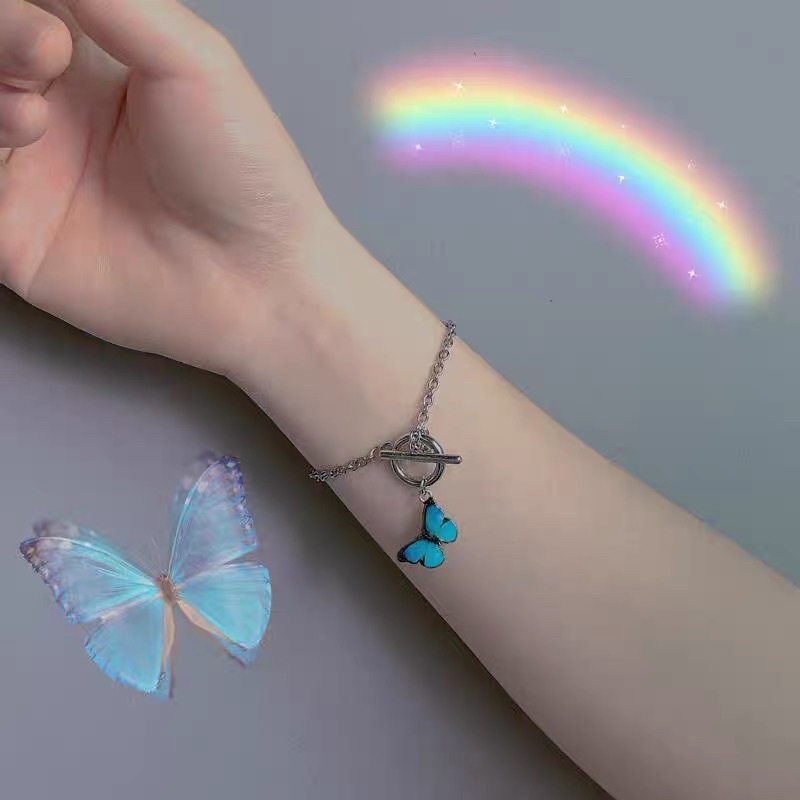 Vòng tay,vòng cổ cánh bướm xanh
