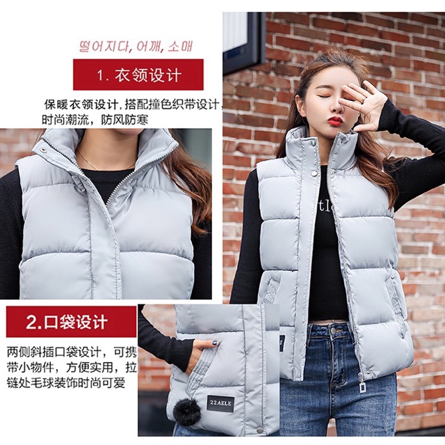 Áo phao gile nữảnh thật_sẵn hàng giao ngay