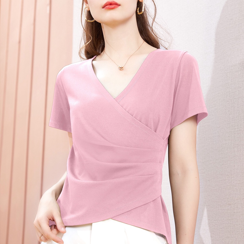 J208A Áo thun nữ hè ngắn tay hàng nhập