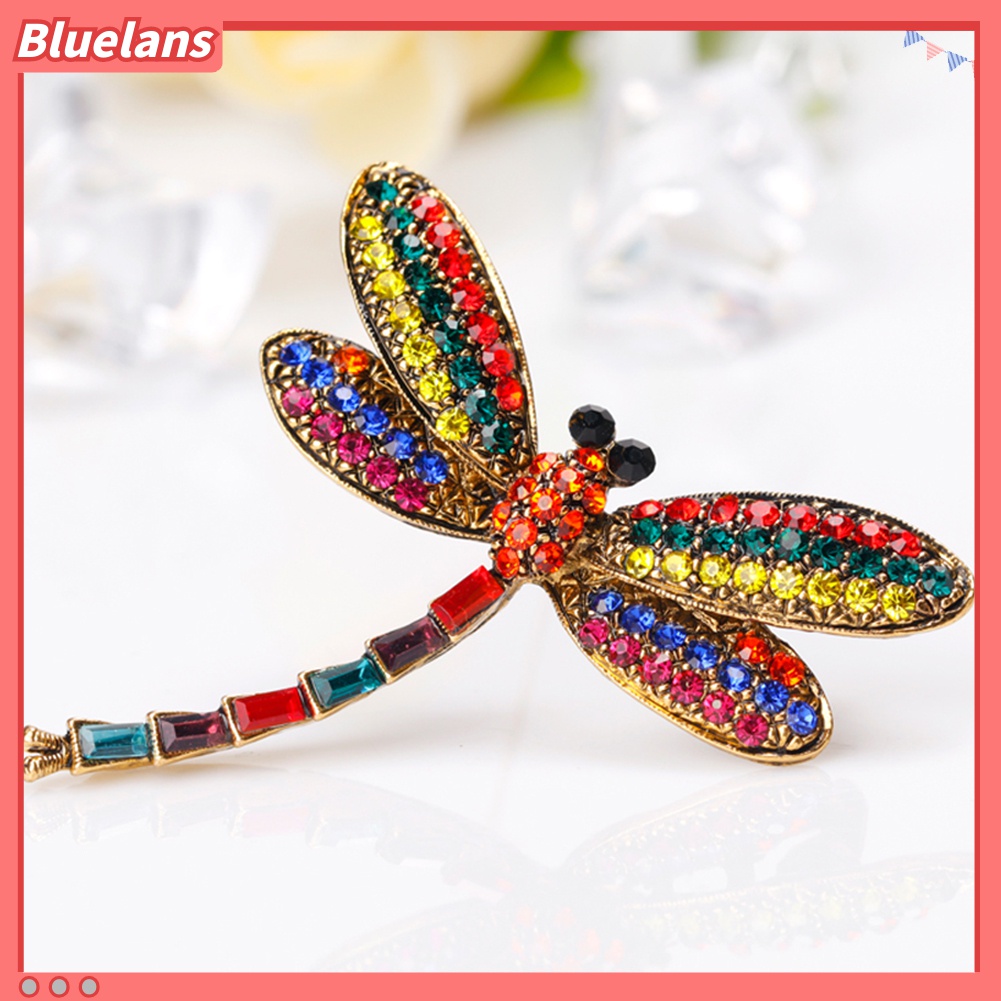 Trâm CàI ÁO HìNh ChuồN ChuồN ĐíNh Kim Cương Giả NhiềU MàU SắC