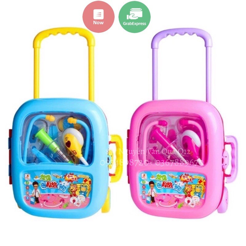 Vali kéo đồ chơi bác sĩ loại lớn cực xịn dành cho bé thích nhập vai bác sỹ 8810A