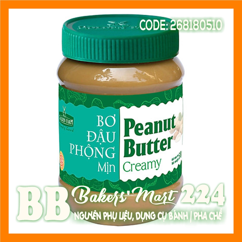 Hủ 510GR - Bơ đậu phộng MỊN Golden Farm