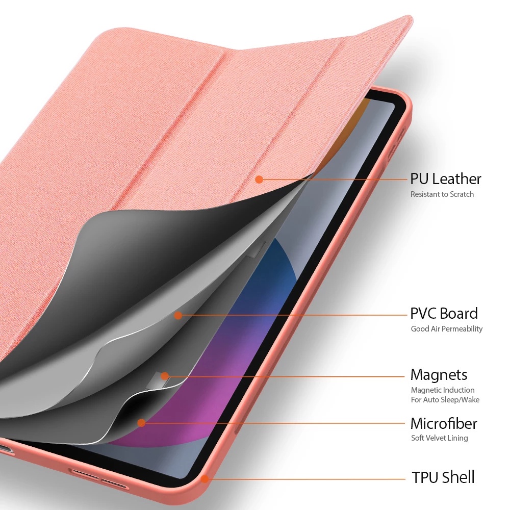 Bao da DUX DUCIS cho iPad Pro 11/ 12.9 inch  -Mặt lưng TPU mềm, Có ngăn đựng bút
