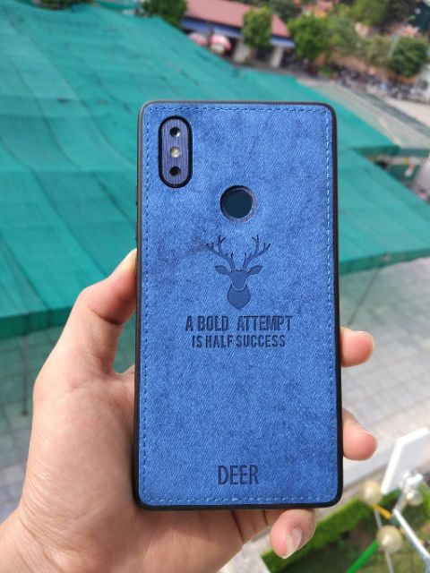 Ốp lưng Xiaomi Mi 8 Vải Deer Hươu cao cấp