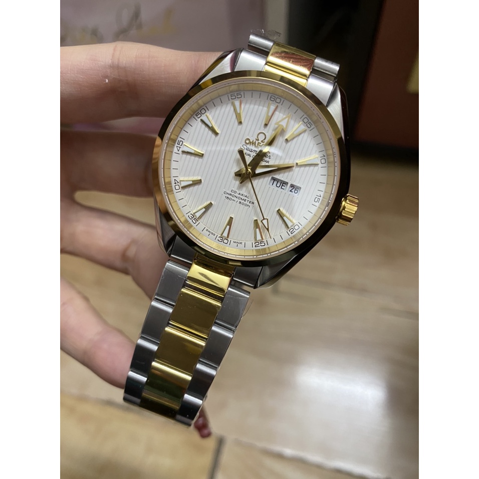 Đồng hồ Nam Omega máy cơ automatic máy Nhật cao cấp 3kim lịch thứ ngày nhiều màu cao cấp 42mm