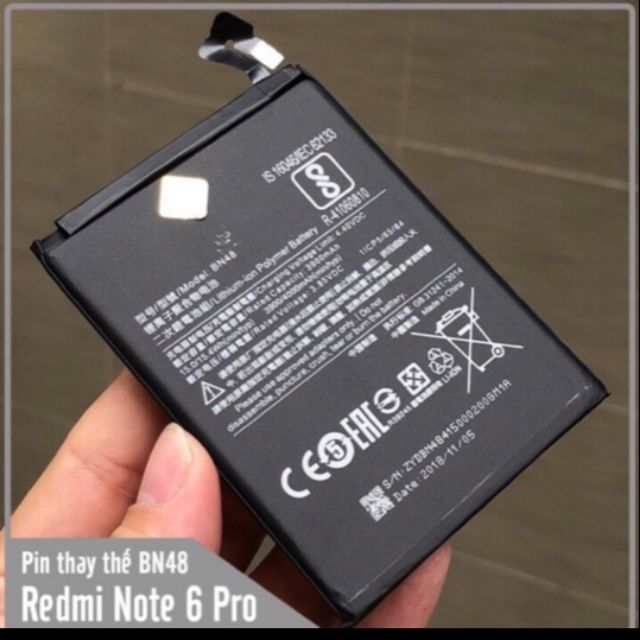 Pin Redmi Note 6 Pro mã BN48 zin chính hãng bảo hành 6 tháng
