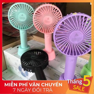 [ Siêu Mát ] Quạt mini tích điện cầm tay có đế để bàn - quạt bay cơn nóng - siêu hot