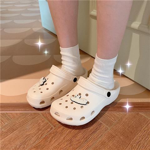 Dép Crocs Hai Quai Hình Thỏ Dễ Thương Có 6 Màu Size 36-41 Cho Nữ