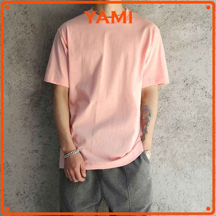 Áo thun tay ngắn big size,áo phông tay ngắn màu hồng dâu có size đại 85kg