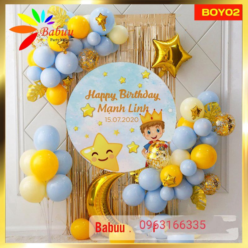 Set bóng trang trí sinh nhật cho bé trai siêu đẹp