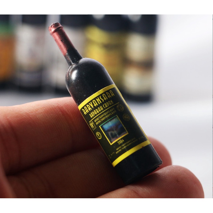 Đồ chơi nhà búp bê mô hình chai vang lớn hình trụ trang trí nhà búp bê, dollhouse DIY