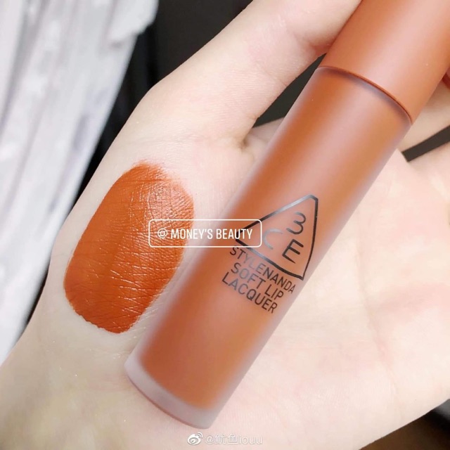 AUTHENTIC SON KEM LÌ  3CE Soft Lip Lacquer Màu Tawny Red CÓ SẲN