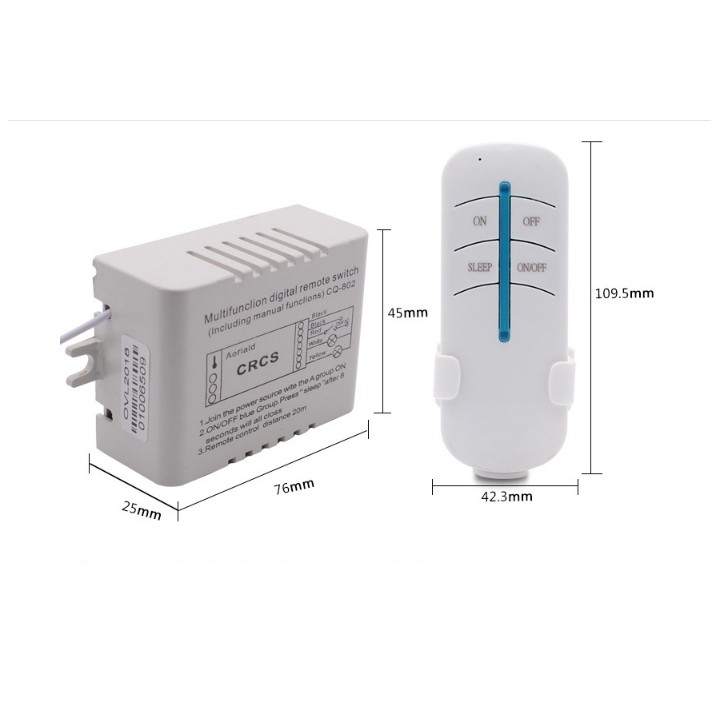Công tắc điều khiển từ xa không dây sóng RF xuyên tường 1 Kênh - Công tắc RF xuyên tường SUNHA SH 5879