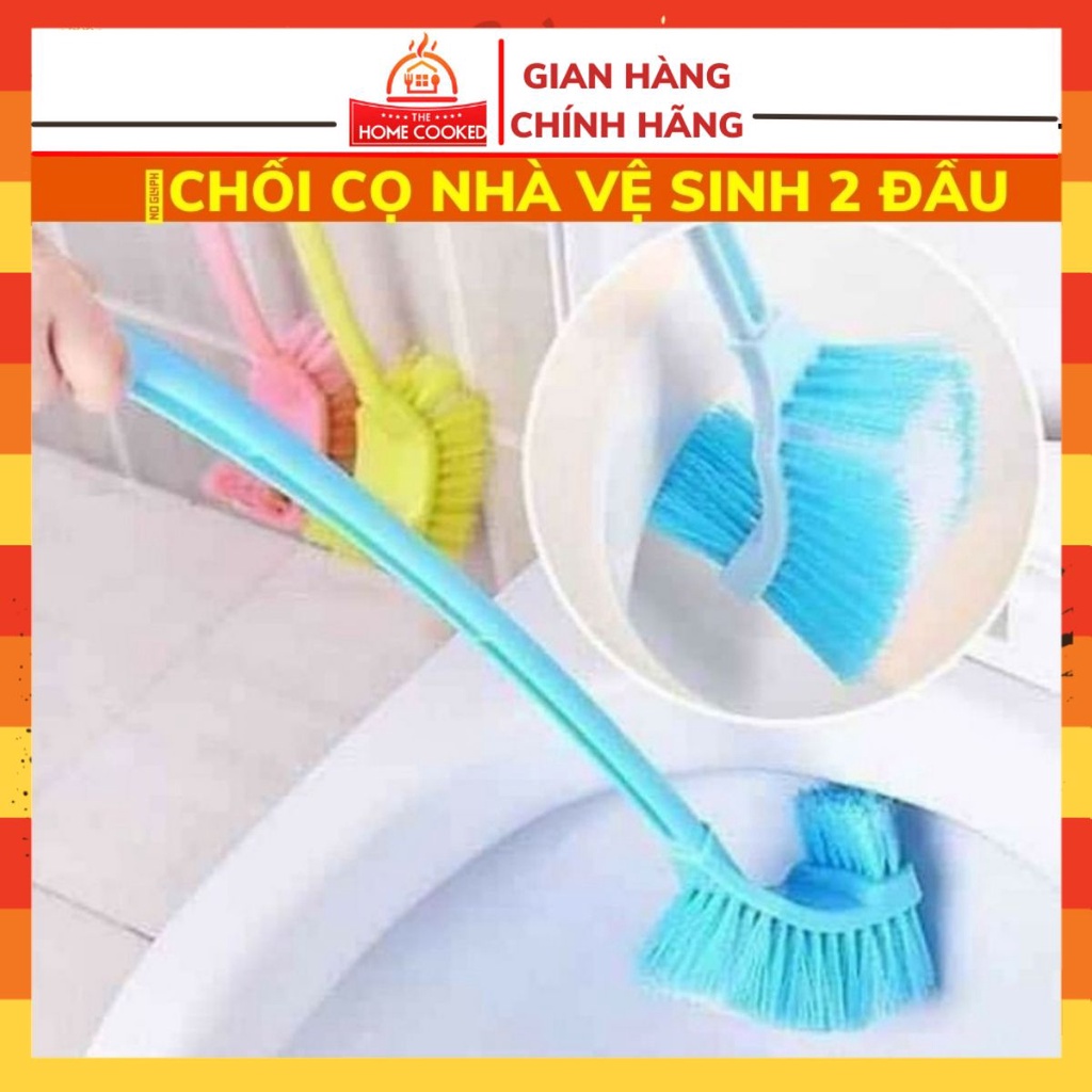 Chổi Cọ tolet 2 đầu -Bàn Chải Chà Toilet 2 Đầu tiện lợi