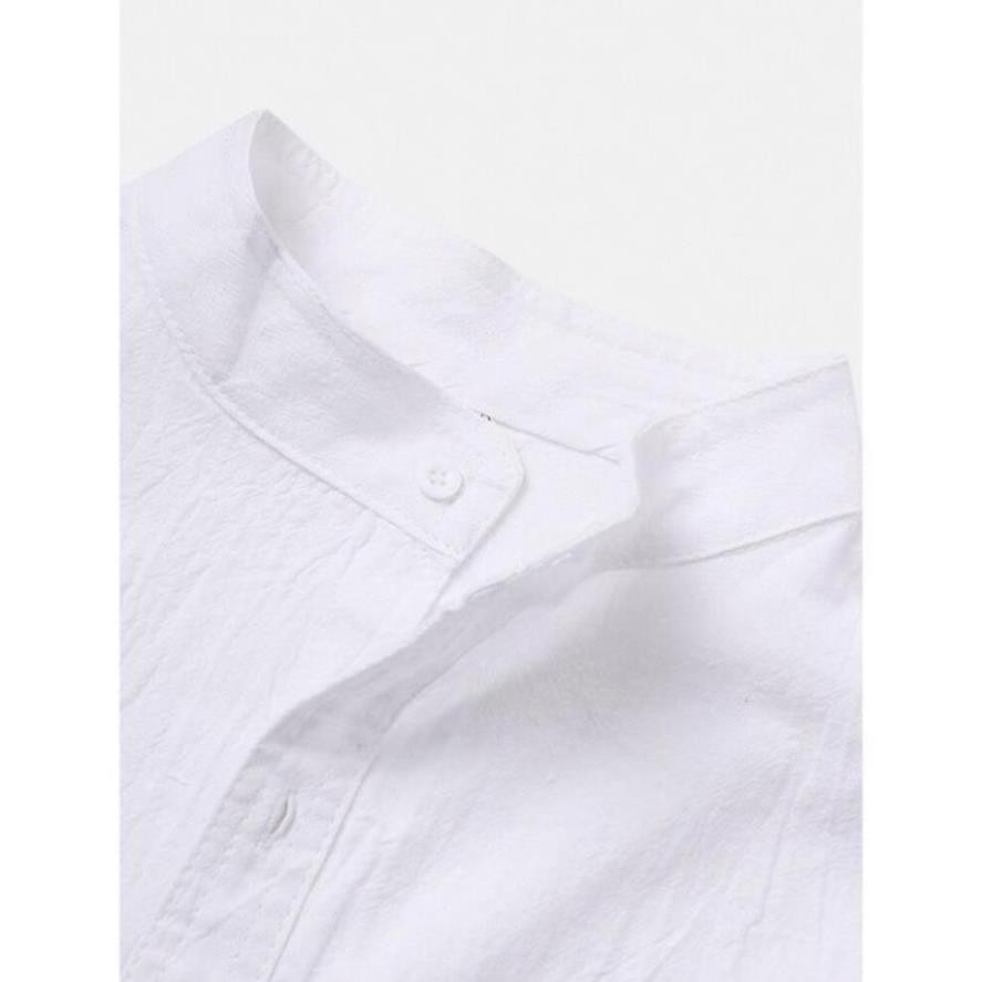 (NT) Áo Sơ Mi Nam Đũi Nhật Cổ Trụ (#) 556 | BigBuy360 - bigbuy360.vn