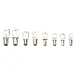 60pcs SC Tinned Copper Lug Ring Wire Connectors Bare Cable Terminal with Plastic Box