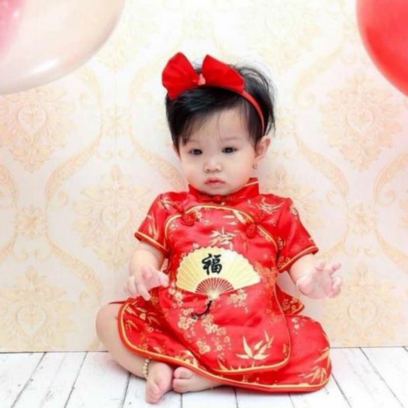 Sườn xám váy yếm cho bé cao cấp