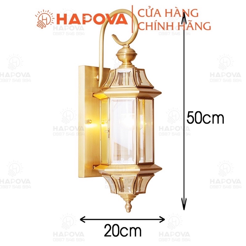 Đèn gắn tường, đèn tường cao cấp bằng ĐỒNG HAPOVA ZANE 1001