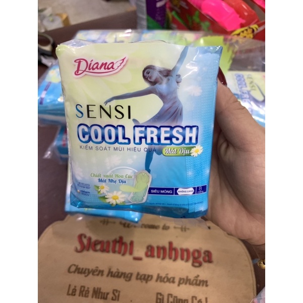 Băng Vệ Sinh Diana Sensi Cool Fresh Gói 8 Miếng (23cm)