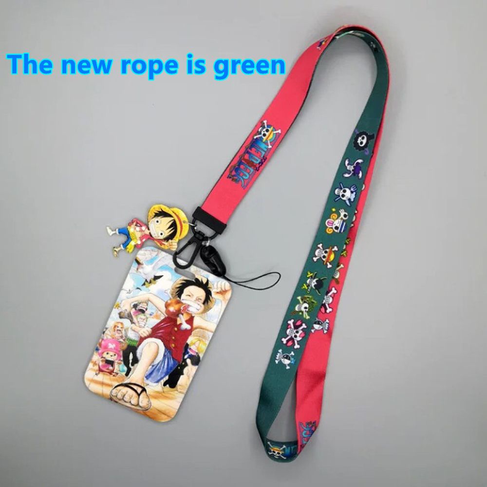 Vỏ đựng thẻ ID họa tiết hoạt hình One Piece kèm dây đeo tiện dụng cho học sinh
