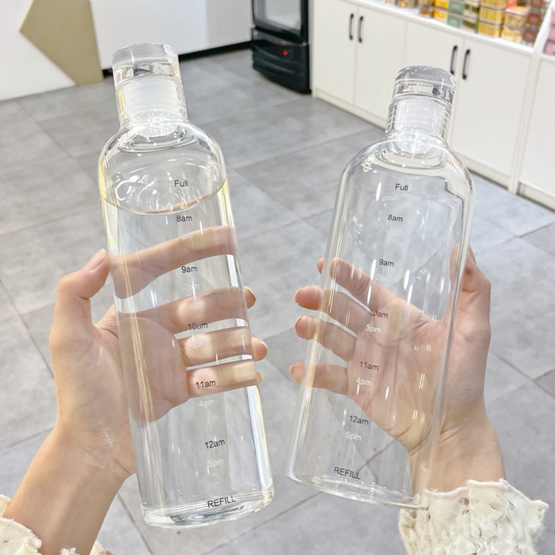 Bình nước có vạch đo lường 500ml đa năng tiện dụng cho học sinh