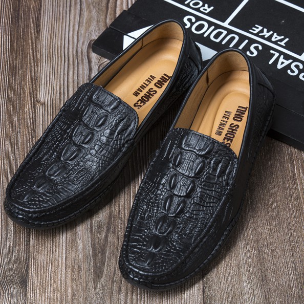 Giày lười da bò dập vân cá sấu Tino | BigBuy360 - bigbuy360.vn