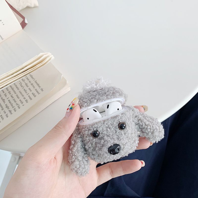 Vỏ Bảo Vệ Hộp Sạc Tai Nghe Bluetooth Không Dây Bằng Vải Bông Teddy Choairpods