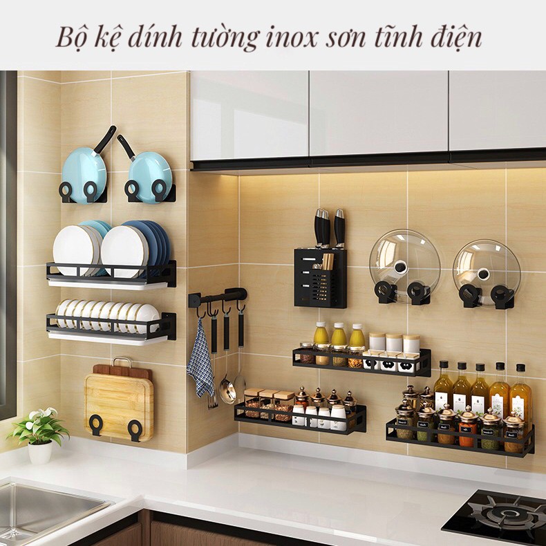 Giá Treo Dao Kéo Giá Kệ Đựng Dao Dán Tường Bằng Hợp Kim Nhôm Sơn Tĩnh Điện