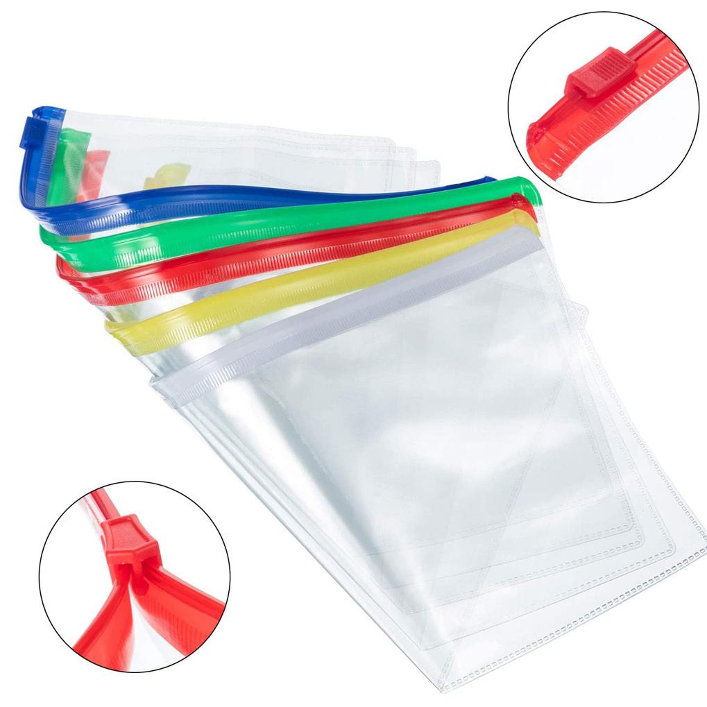 PEWANY Set 24 Túi Đựng Tài Liệu Khổ A4 Trong Suốt Chống Thấm Nước
