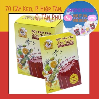 Bột rau câu giòn dẻo Sóc Vàng hộp 120g / 10 gói × 12g (KO BÁN LẺ)