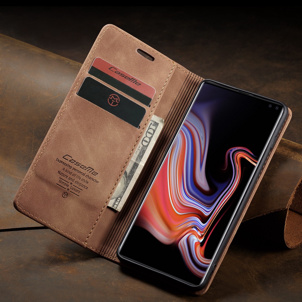 Bao Da Điện Thoại Nắp Lật Kèm Ngăn Đựng Thẻ Chống Sốc Cho Samsung Galaxy S10 S20 Plus S10e S20 Ultra 5G S10 + S20 + Ốp
