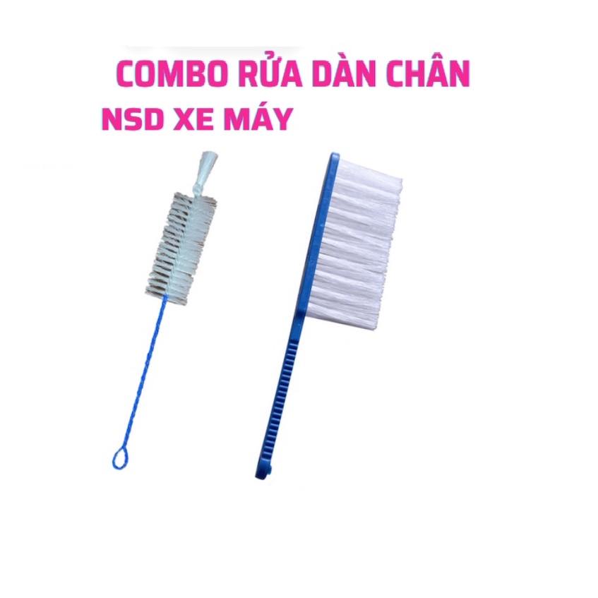 Bộ dụng cụ rửa dàn chân xe máy tại nhà
