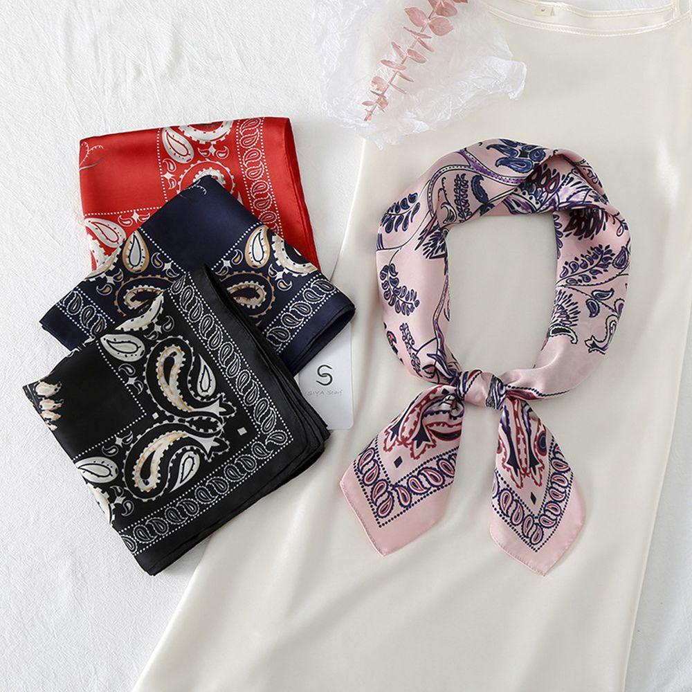 Dây Cột Tóc VANES1 Màu Trơn In Họa Tiết Hoa Và Chim Đa Năng Cho Nữ