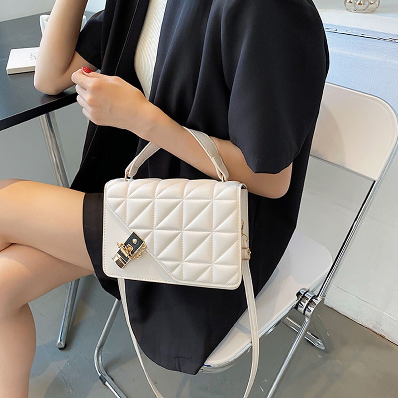 Túi đeo chéo IELGY dáng vuông nhỏ đính đá thời trang cho nữ