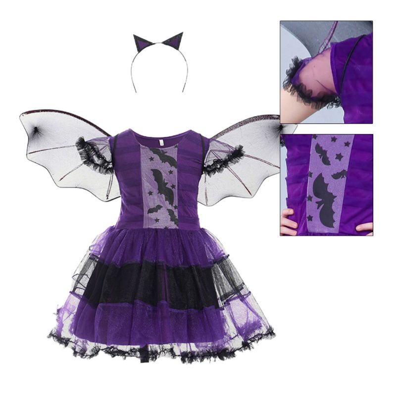 Xixi Bộ Đồ Hóa Trang Phù Thủy Halloween Cho Bé