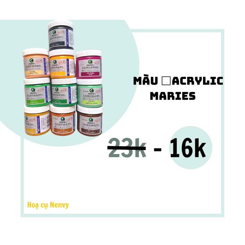 [ XẢ KHO ] Màu acrylic maries 100ml