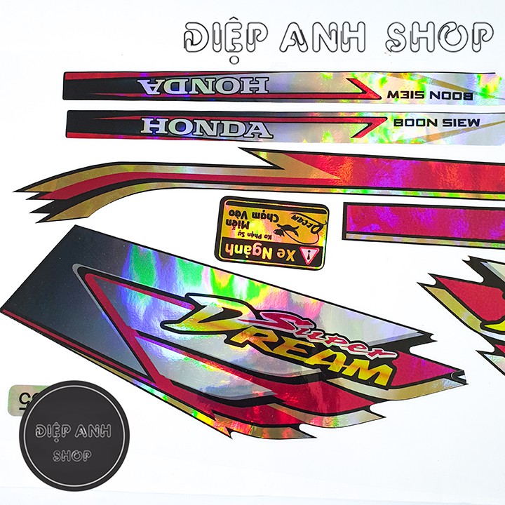 Tem xe Dream 7 màu - Tem chế xe Dream