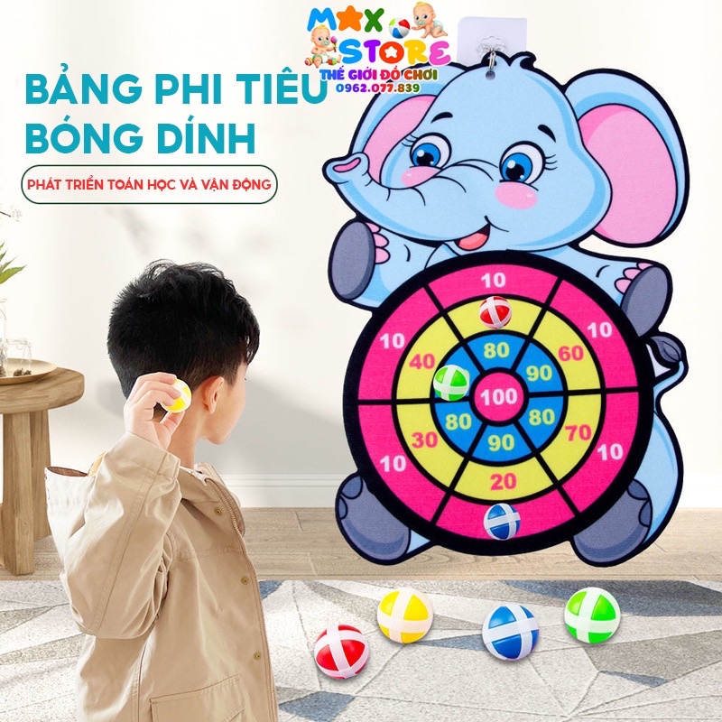Đồ Chơi Bảng Phi Tiêu Bóng Gai, Phi Tiêu Ném Bóng Dính Gai Rèn Tính Tập Trung Và Vận Động Tinh