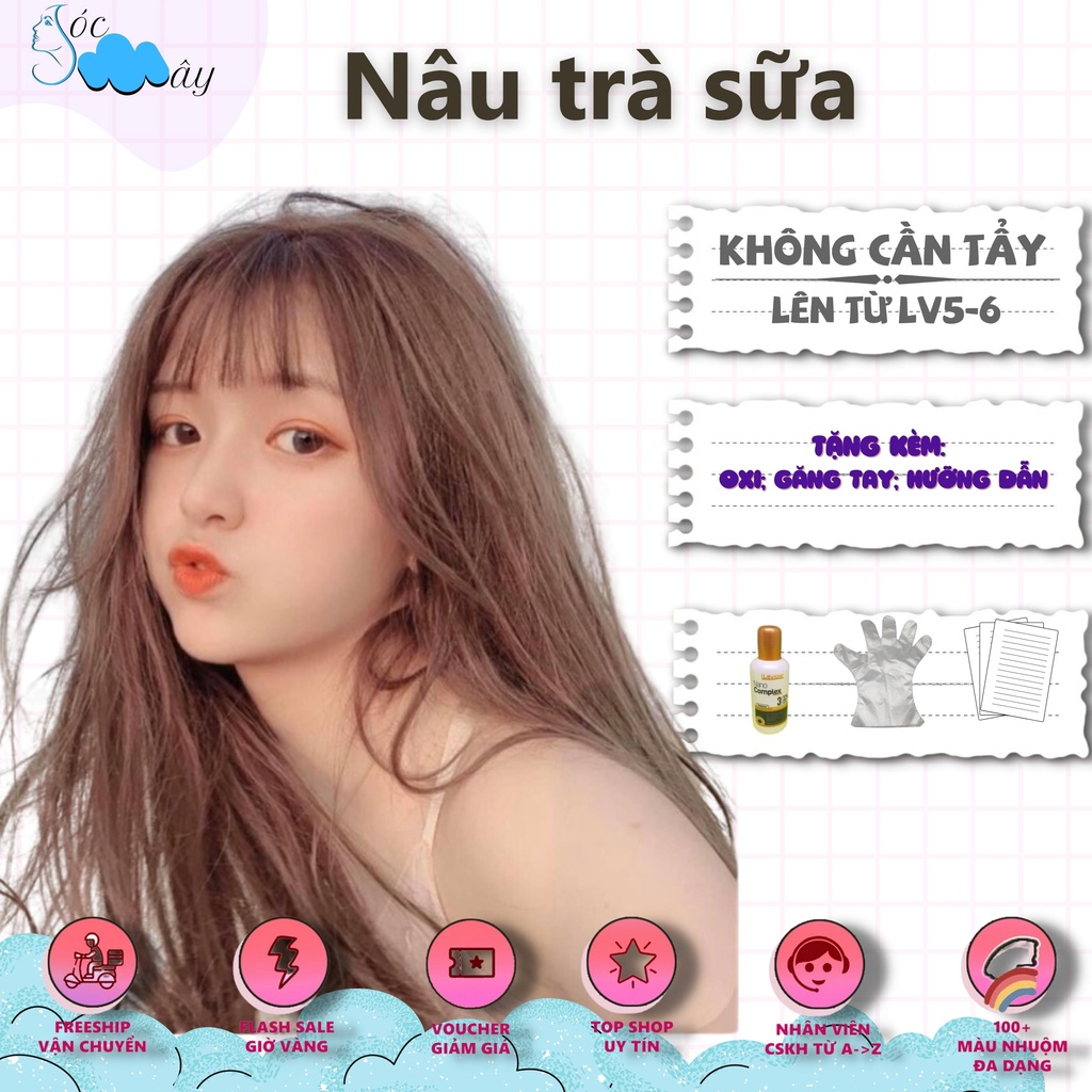 Tặng kèm bộ giang tay và kem phát triển màu đầy đủ