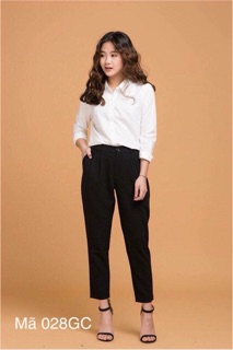 Combo áo sơmi + quần baggy công sở