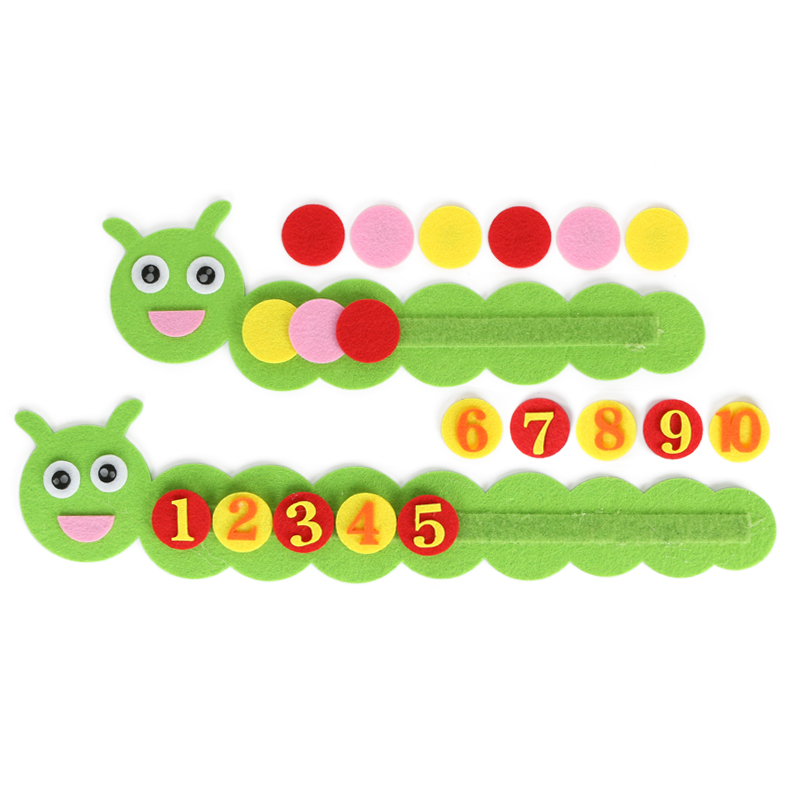 Montessori Đồ Chơi Xếp Hình Sâu Bướm Nhiều Màu Sắc Phân Loại Số Giáo Dục Sớm Dành Cho Trẻ Em