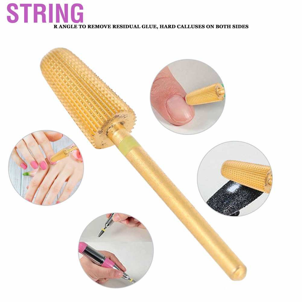 [Hàng sẵn sàng] String Nail Drill Bits 5 in 1 Polishing Grinding Sanding Heads Polisher Accessory