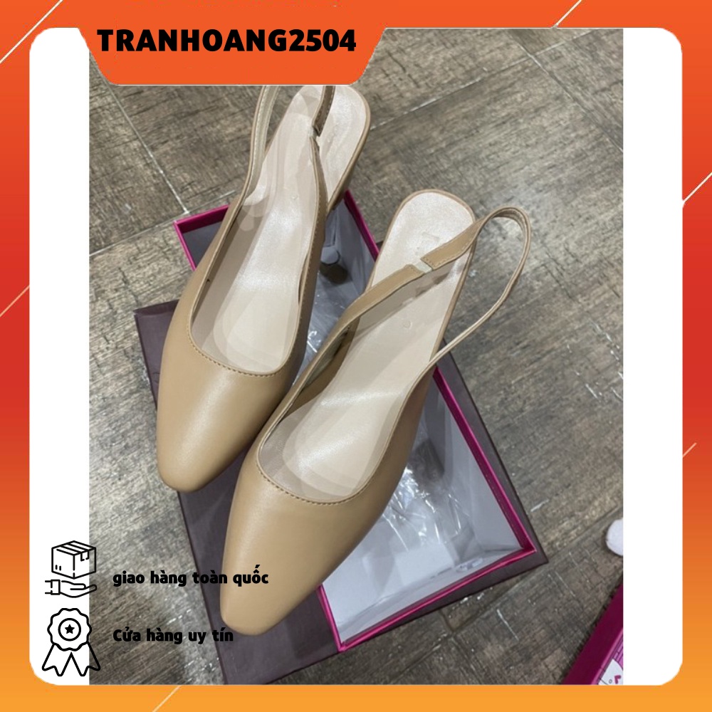 CÓ SẴN KÈM ẢNH THẬT Giày cao gót thời trang mũi nhọn phối dây hở gót cao 5cm