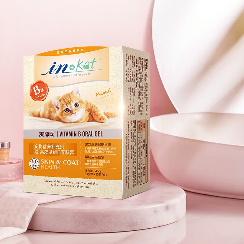 Gel dưỡng lông Inkat với Vitamin nhóm B hỗ trợ các vấn đề về da và lông cho mèo IN12