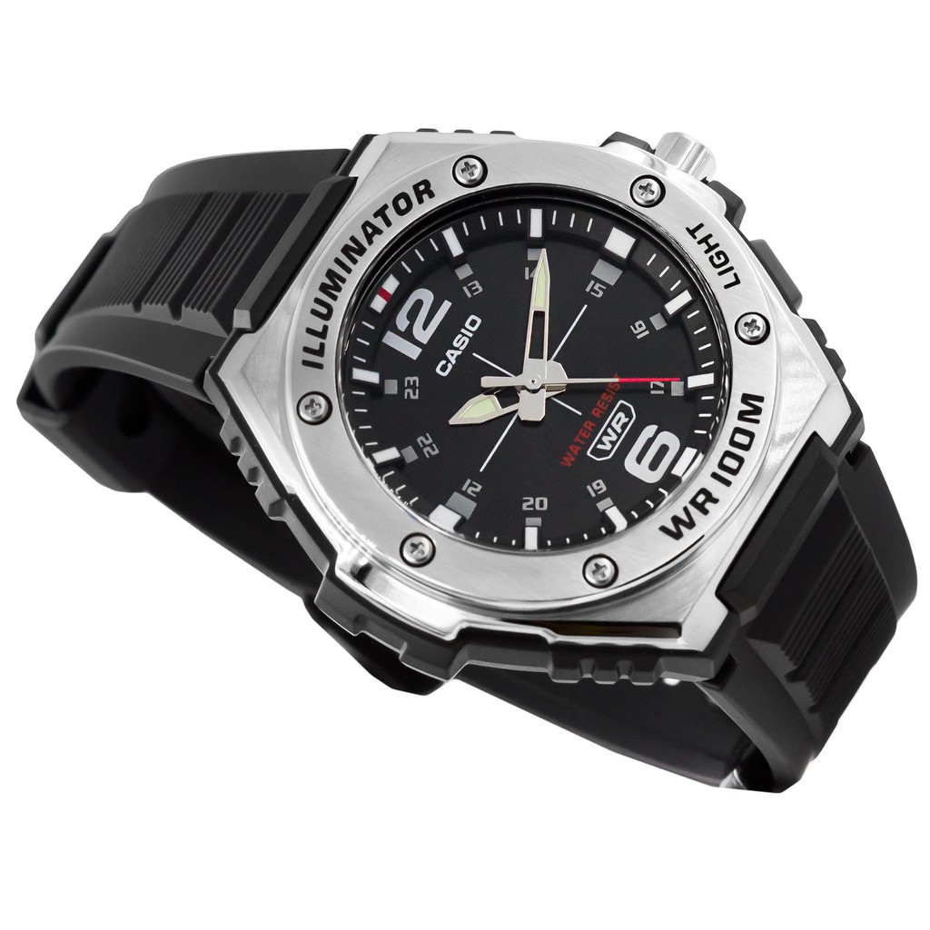Đồng hồ nam dây nhựa Casio Standard chính hãng Anh Khuê MWA-100H-1AVDF (50mm)